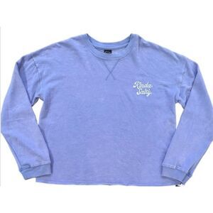 Art Class Girls Crop Sweatshirt Medium 8 Purple “Kinda Salty” Graphic Pullover